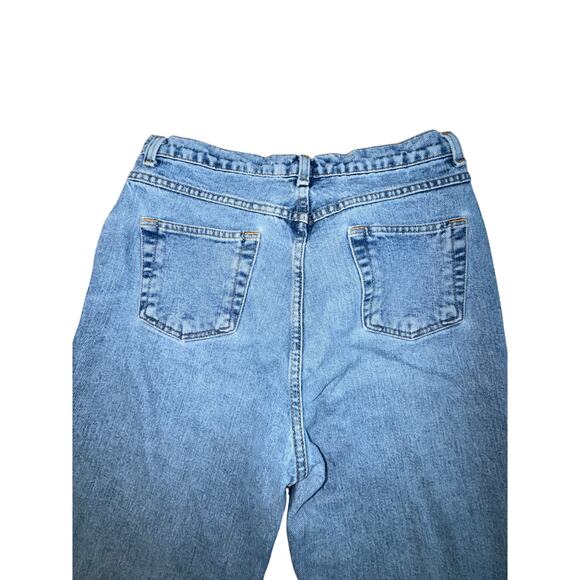 Geoffrey Beene 90's Vintage Light Wash High Rise Tapered Leg Denim Mom Jeans 12S - Picture 4 of 8